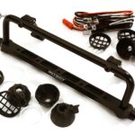 Realistic Roof Top 5 LED Light Bar Cage 148x41mm for 1/10 Scale Crawler