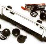 Realistic Roof Top 5 LED Light Bar Cage 148x41mm for 1/10 Scale Crawler