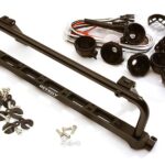 Realistic Roof Top 6 LED Light Bar Cage 171x41mm for 1/10 Scale Crawler