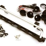 Realistic Roof Top 6 LED Light Bar Cage 171x41mm for 1/10 Scale Crawler