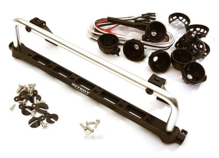 Realistic Roof Top 6 LED Light Bar Cage 171x41mm for 1/10 Scale Crawler