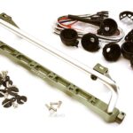 Realistic Roof Top 6 LED Light Bar Cage 171x41mm for 1/10 Scale Crawler