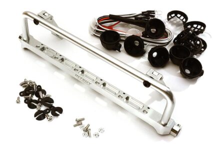 Realistic Roof Top 6 LED Light Bar Cage 171x41mm for 1/10 Scale Crawler