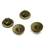 Realistic M4 Size Machined 4mm Serrated Wheel Nuts Flanged for Most 1/10 Scale