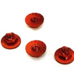 Realistic M4 Size Machined 4mm Serrated Wheel Nuts Flanged for Most 1/10 Scale