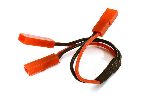 C28511 Y-Type 1-to-2 JST 2 Pin Plug Wire Harness Conversion for Traxxas ESC/Fan 150mm - Image 1