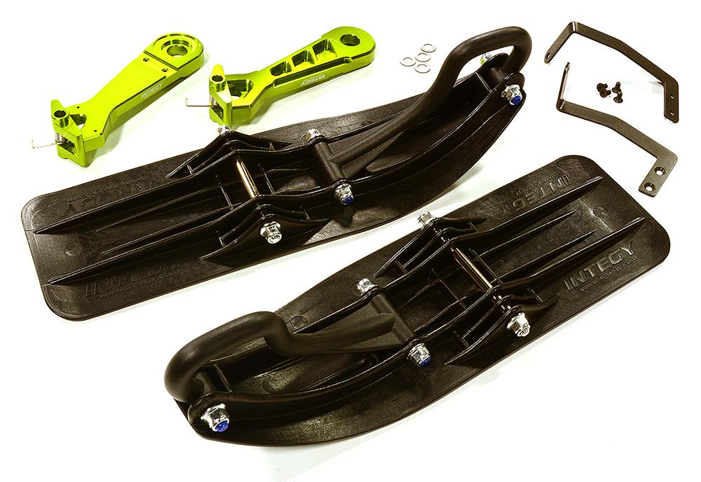 C28550GREEN Front Sled Ski Attachment Set for Traxxas X-Maxx (for RWD Operation) - Image 1