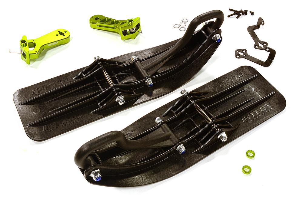 C28551GREEN Front Sled Ski Attachment Set for Traxxas 1/7 Unlimited Desert Racer (for RWD) - Image 1