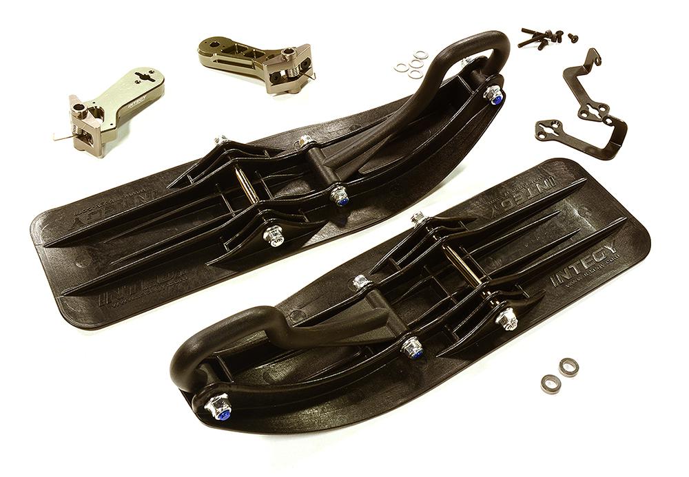 C28551GREY Front Sled Ski Attachment Set for Traxxas 1/7 Unlimited Desert Racer (for RWD) - Image 1