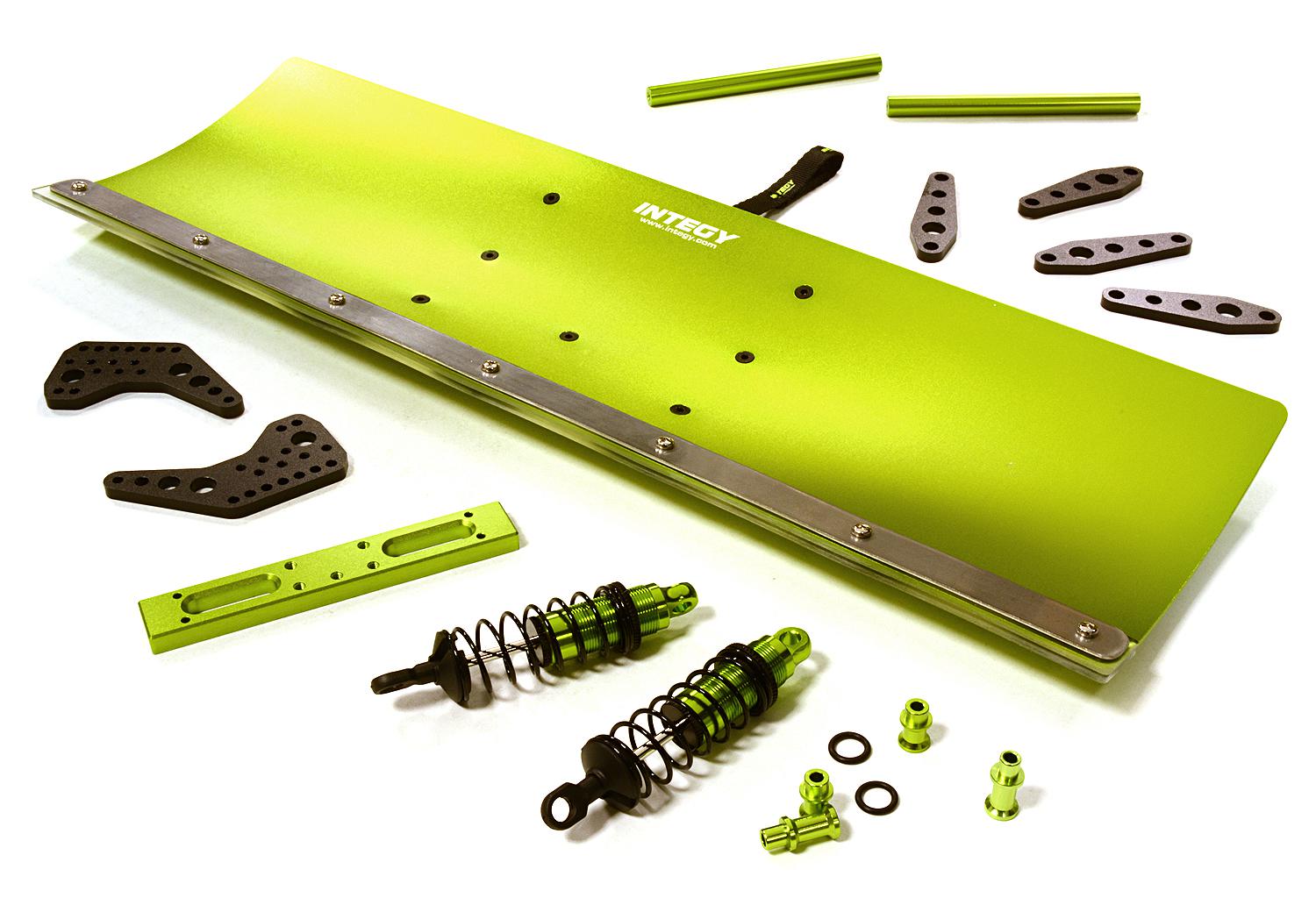 C28555GREEN Alloy Machined 500mm Snowplow Kit for Traxxas 1/7 Unlimited Desert Racer - Image 1