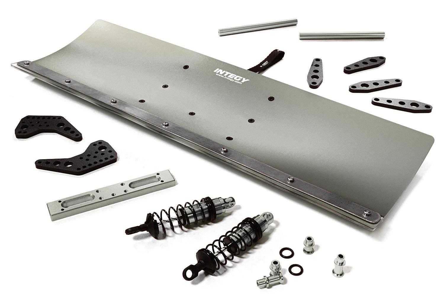 C28555GREY Alloy Machined 500mm Snowplow Kit for Traxxas 1/7 Unlimited Desert Racer - Image 1