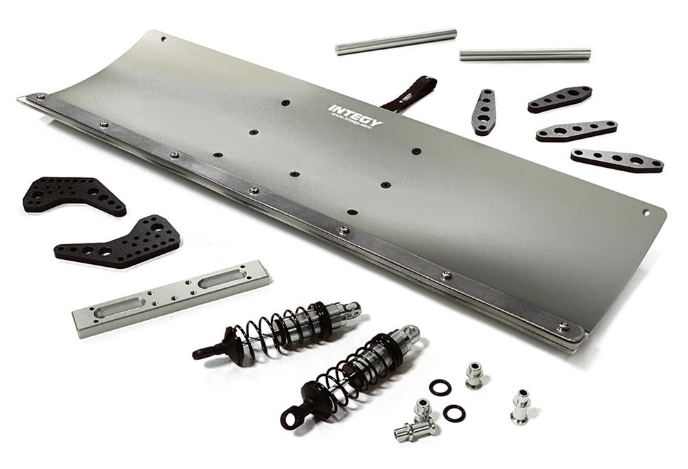 C28556GREY Alloy Machined 400mm Snowplow Kit for Traxxas TRX-4 - Image 1