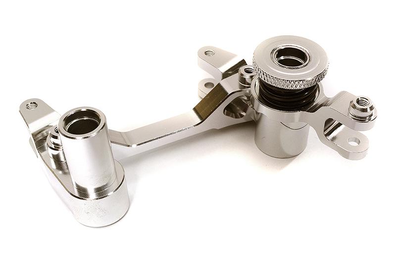C28566SILVER Billet Machined Steering Bellcrank for Traxxas 1/7 Unlimited Desert Racer 8543 - Image 1