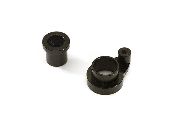 C28570BLACK Billet Machined Alloy Servo Horn 25T for Traxxas TRX-4 (r=9mm) - Image 1