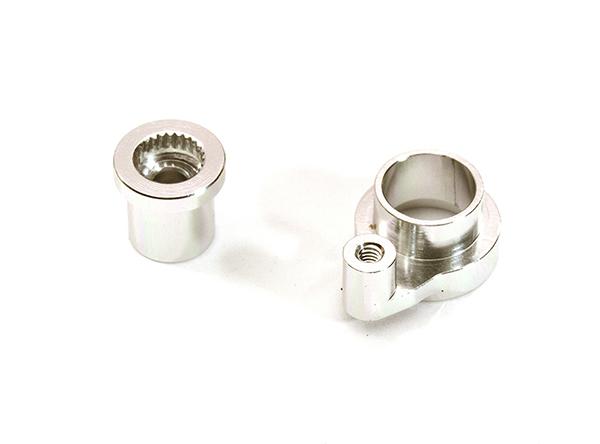 C28570SILVER Billet Machined Alloy Servo Horn 25T for Traxxas TRX-4 (r=9mm) - Image 1