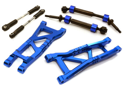 Billet Extended Rear Suspension Kit+Drive Shafts for Traxxas 1/10 Slash 2WD 2555