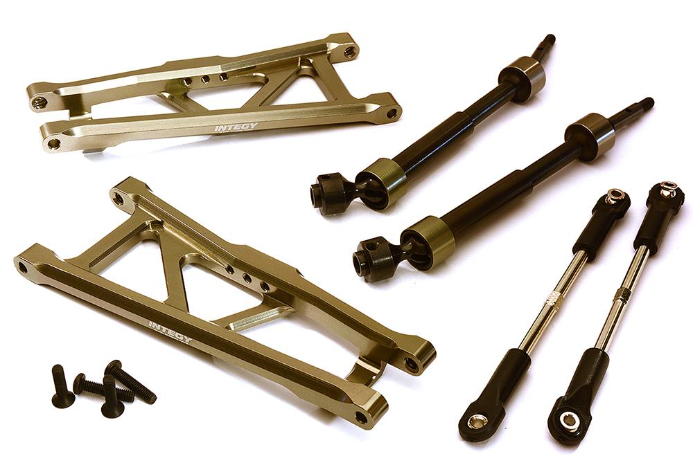C28577GREY Extended Rear Suspension Kit+Drive Shafts for 1/10 Stampede 2WD 1591 3641A 3655X - Image 1