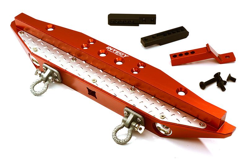 C28579RED Realistic Rear Alloy Bumper for Traxxas TRX-4 w/ 43mm Mount - Image 1