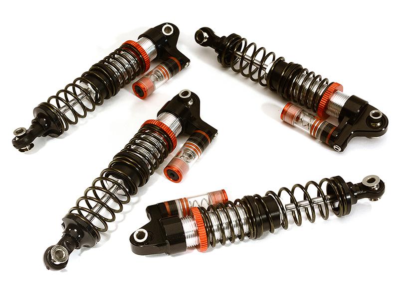 C28580SILVER Adjustable Rebound Piggyback Shock (4) for Traxxas TRX-4 Scale & Trail Crawler - Image 1