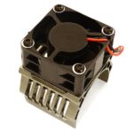 42mm Grey Motor Heatsink+40x40mm Cooling Fan 16k rpm for 1/10 Summit & E-Revo