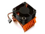 42mm Orange Motor Heatsink+40x40mm Cooling Fan 16k rpm for 1/10 Summit & E-Revo