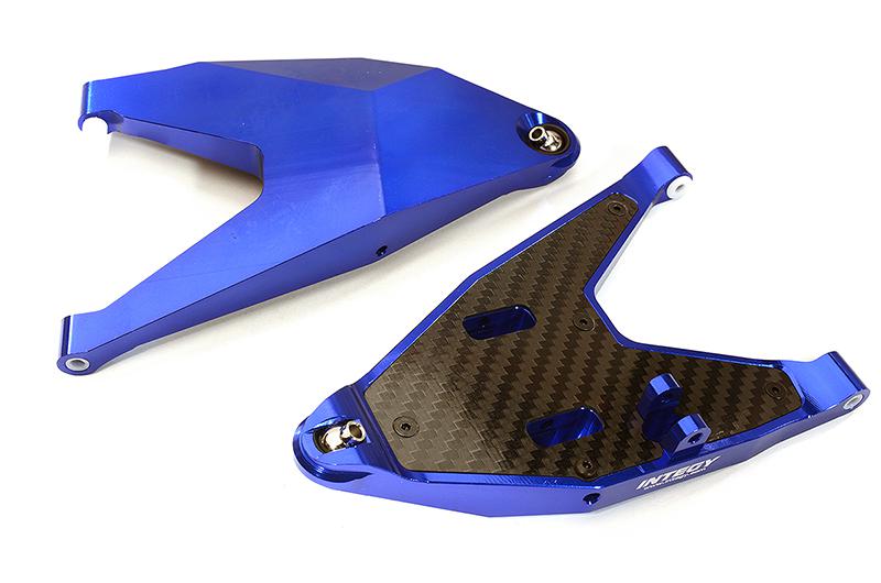 C28607BLUE Machined Front Lower Suspension Arms for Traxxas 1/7 Unlimited Desert Racer 8533 - Image 1