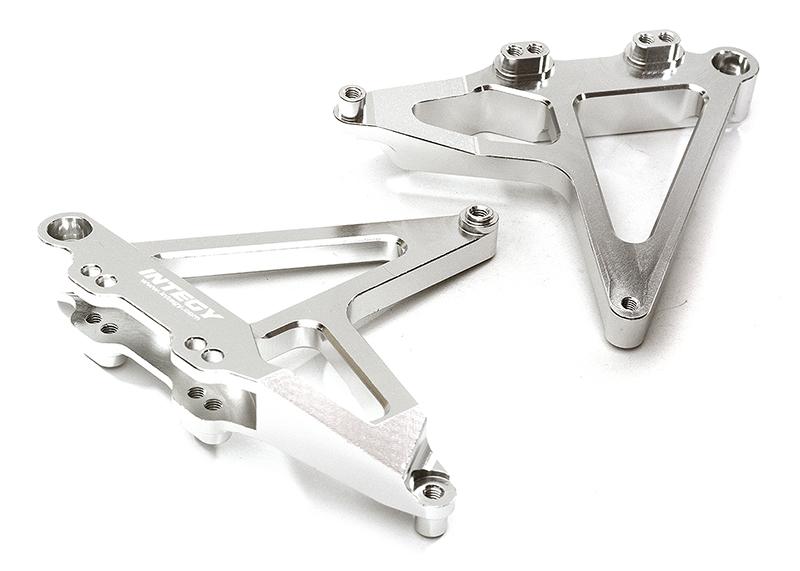 C28608SILVER Billet Machined Rear Shock Mounts for Traxxas 1/7 Unlimited Desert Racer 8538 - Image 1