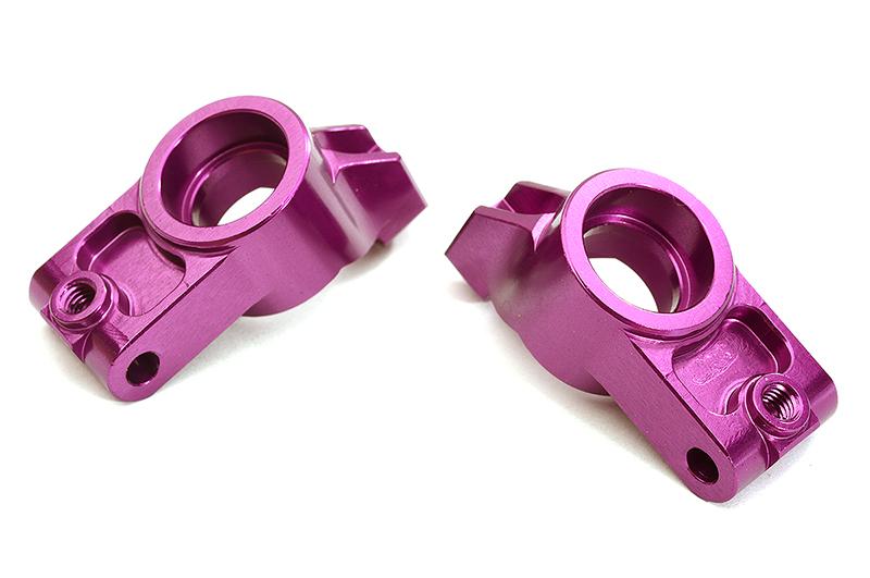 C28613PURPLE Billet Machined Rear Hub Carriers for Tamiya 1/10 TA07 PRO - Image 1