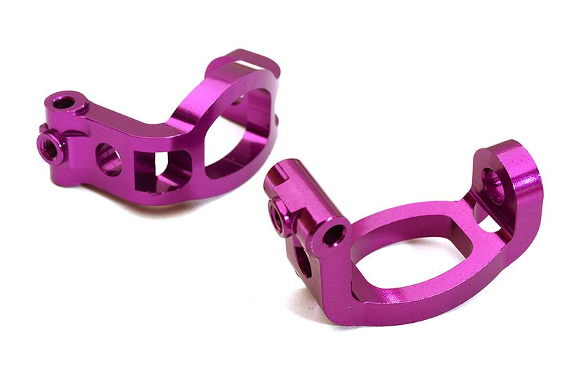 C28614PURPLE Billet Machined Caster Blocks for Tamiya 1/10 TA07 PRO - Image 1