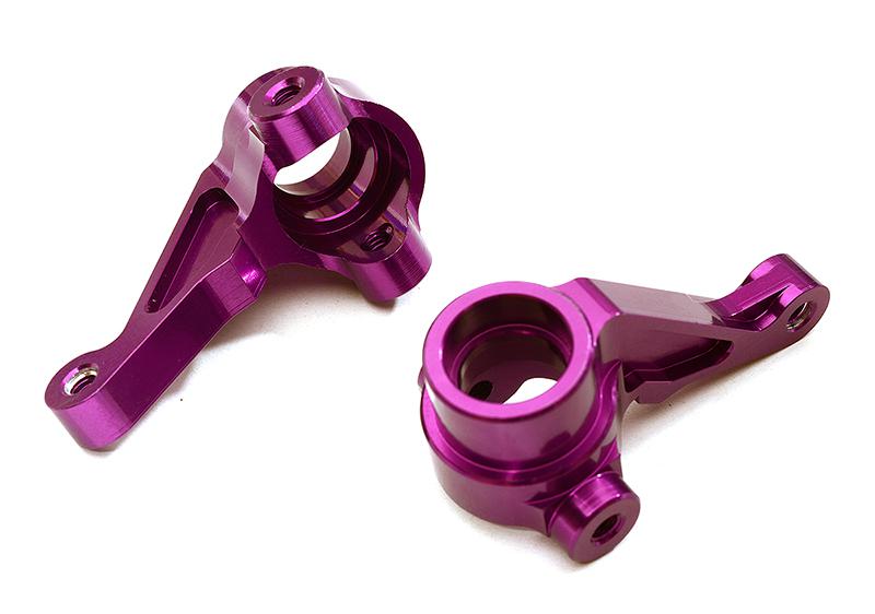 C28615PURPLE Billet Machined Steering Knuckles for Tamiya 1/10 TA07 PRO - Image 1
