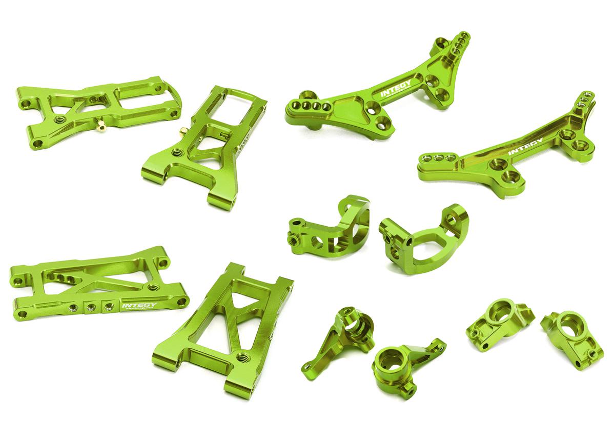 C28618GREEN Billet Machined Suspension Kit for Tamiya 1/10 TA07 PRO - Image 1