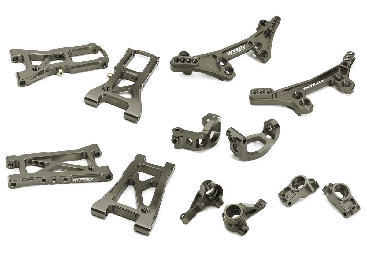C28618GREY Billet Machined Suspension Kit for Tamiya 1/10 TA07 PRO - Image 1