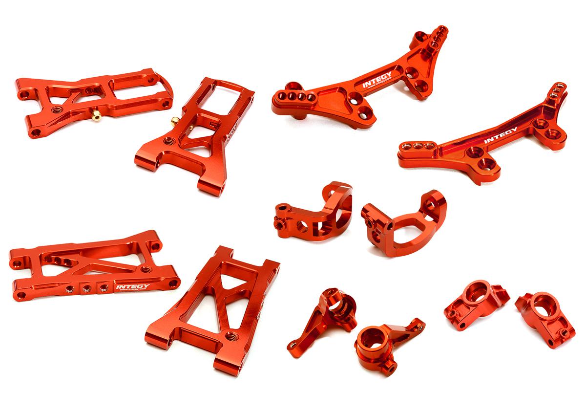 C28618RED Billet Machined Suspension Kit for Tamiya 1/10 TA07 PRO - Image 1