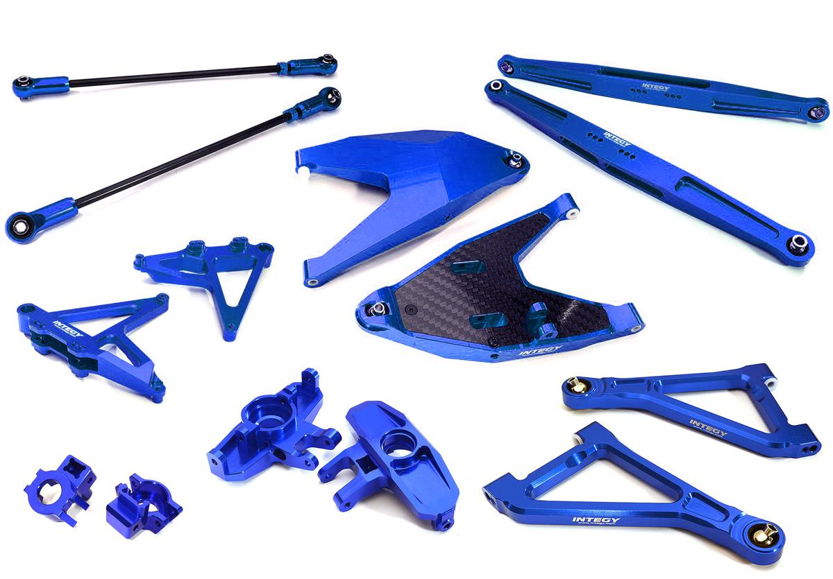 C28629BLUE Billet Machined Alloy Suspension Kit for Traxxas 1/7 Unlimited Desert Racer - Image 1