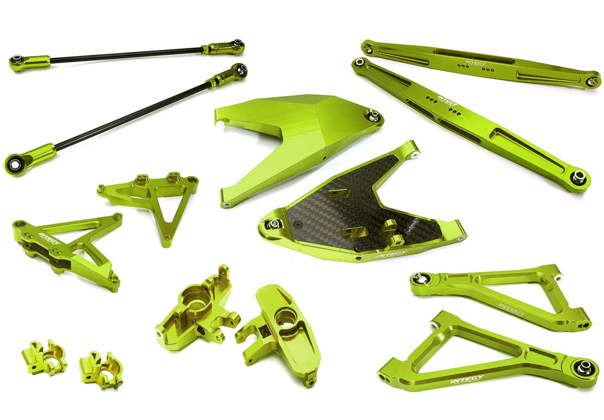 C28629GREEN Billet Machined Alloy Suspension Kit for Traxxas 1/7 Unlimited Desert Racer - Image 1