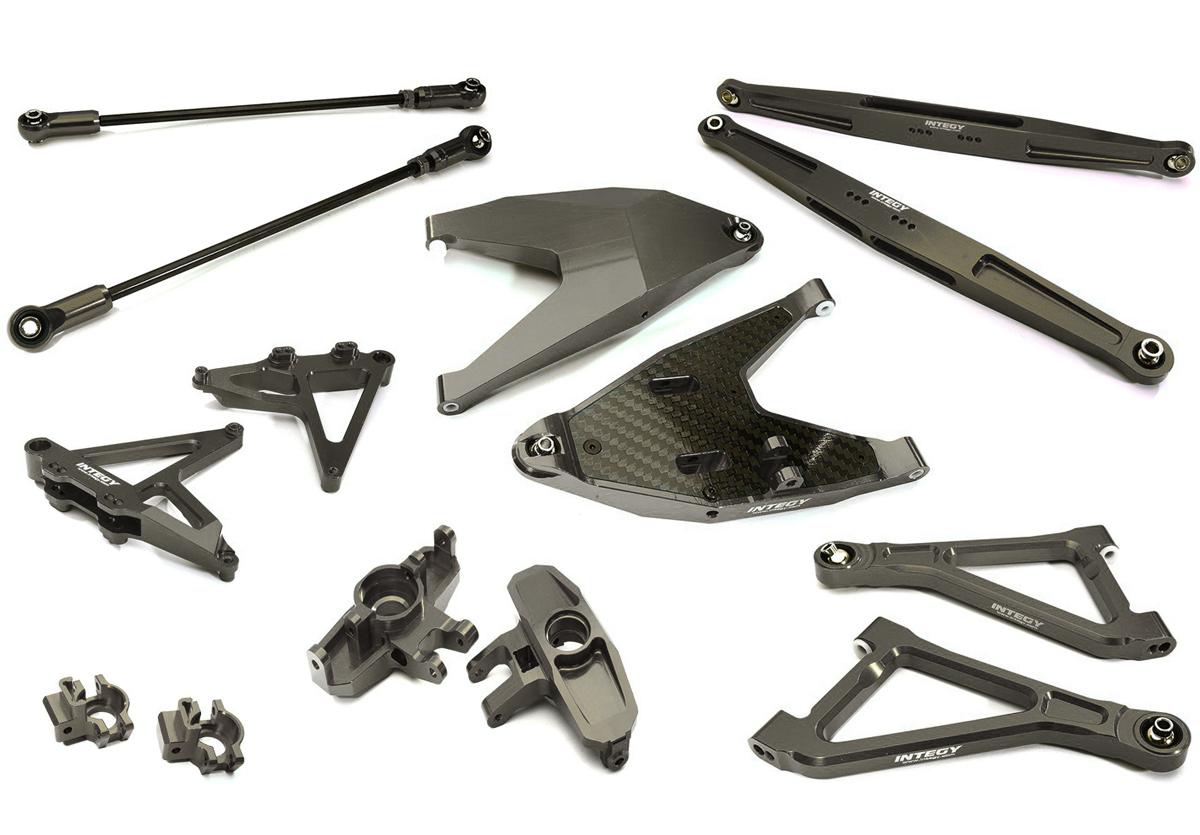 C28629GREY Billet Machined Alloy Suspension Kit for Traxxas 1/7 Unlimited Desert Racer - Image 1