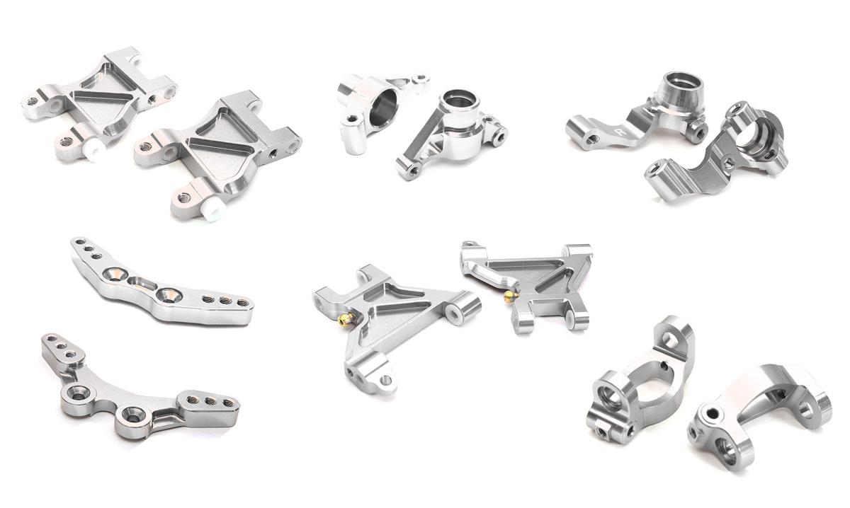 C28630SILVER Billet Machined Suspension Kit for Tamiya 1/10 M-07 - Image 1