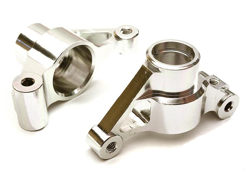 C28634SILVER Billet Machined Alloy Rear Hub Carriers for Tamiya 1/10 M-07 - Image 1