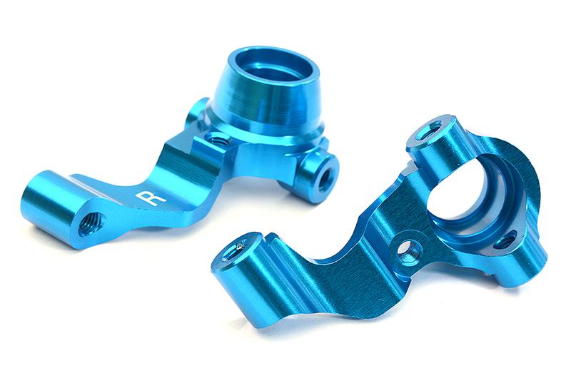 C28635LIGHTBLUE Billet Machined Alloy Steering Knuckles for Tamiya 1/10 M-07 - Image 1