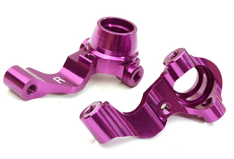 C28635PURPLE Billet Machined Alloy Steering Knuckles for Tamiya 1/10 M-07 - Image 1