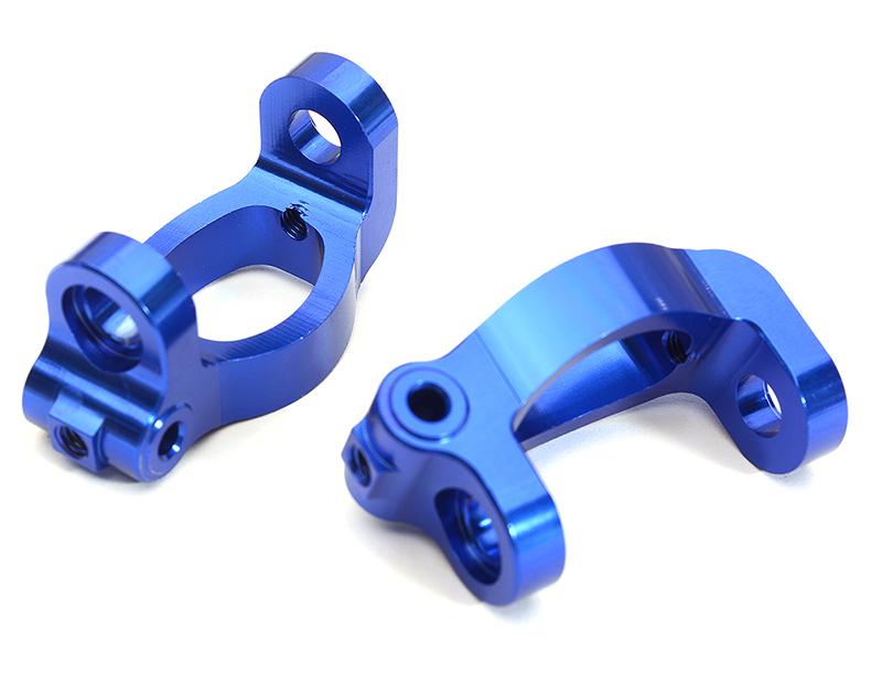 C28636BLUE Billet Machined Alloy Caster Blocks for Tamiya 1/10 M-07 - Image 1
