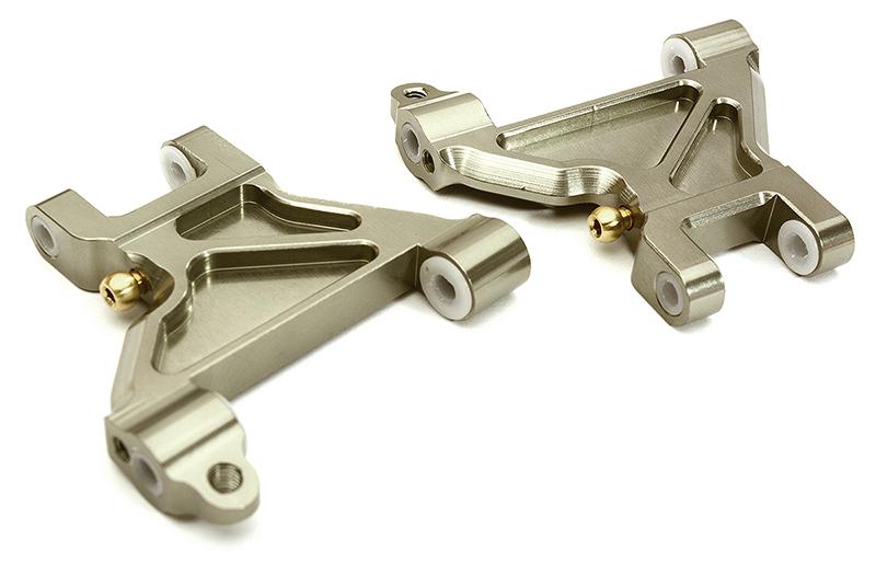 C28637GREY Billet Machined Alloy Front Suspension Arms for Tamiya 1/10 M-07 - Image 1