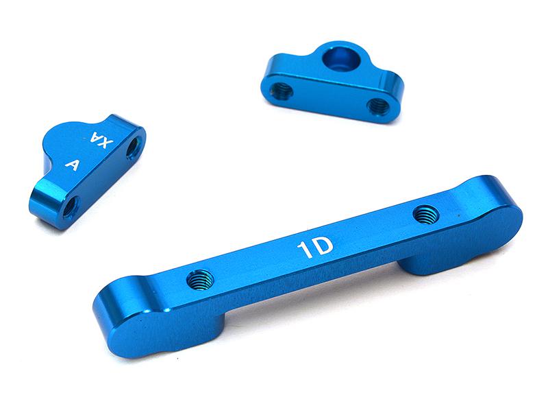 C28640LIGHTBLUE Billet Machined Alloy Rear Suspension Mount Set for Tamiya 1/10 TA07 PRO - Image 1