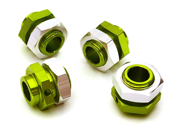 C28667GREEN Billet Machined 17mm Wheel Adapters for Arrma Kraton 6S BLX Brushless AR310484 - Image 1