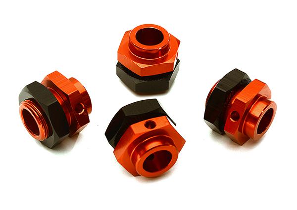 C28667RED Billet Machined 17mm Wheel Adapters for Arrma Kraton 6S BLX Brushless AR310484 - Image 1