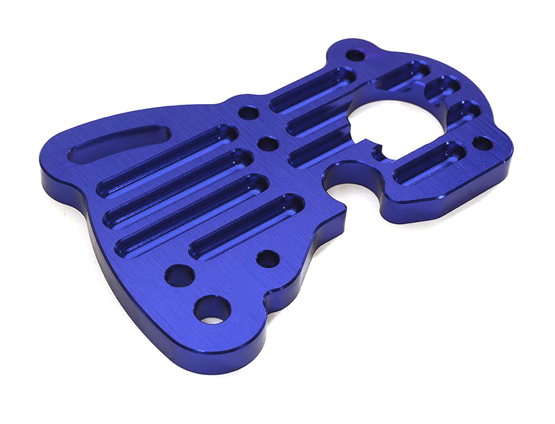 C28671BLUE Billet Machined Blue Motor Plate with Heatsink for 1/10 E-Revo 2.0 8690 - Image 1
