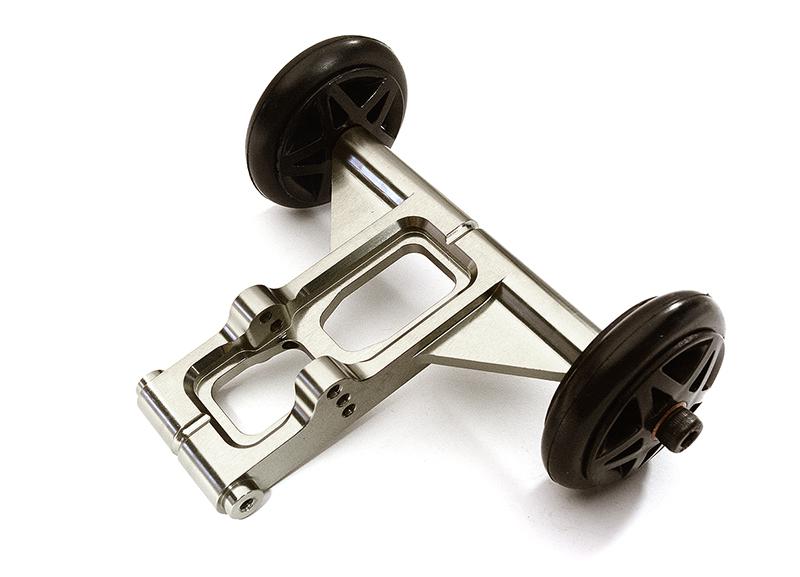 C28674GREY Billet Machined Grey Wheelie Bar Set for Arrma 1/8 Kraton 6S BLX AR320366 - Image 1