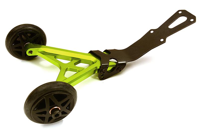 C28675GREEN Billet Machined Wheelie Bar Set for Traxxas 1/10 Stampede 4X4 - Image 1