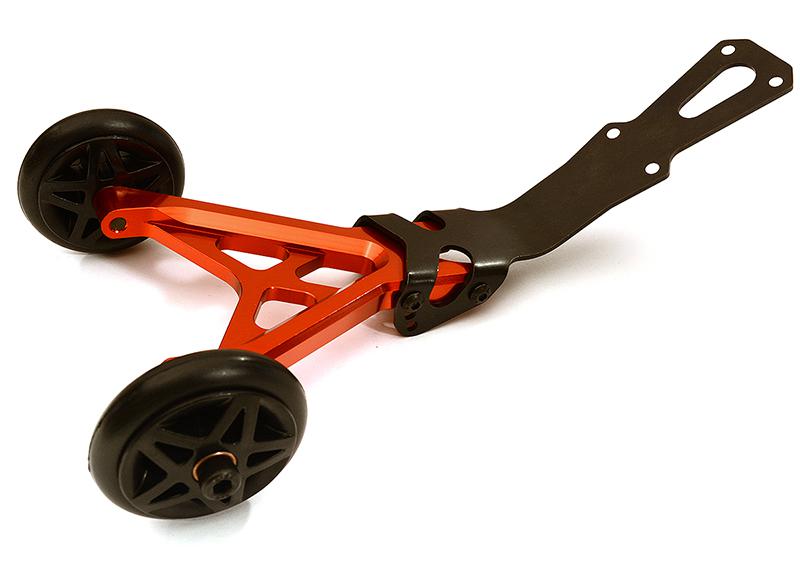 C28675RED Billet Machined Wheelie Bar Set for Traxxas 1/10 Stampede 4X4 - Image 1