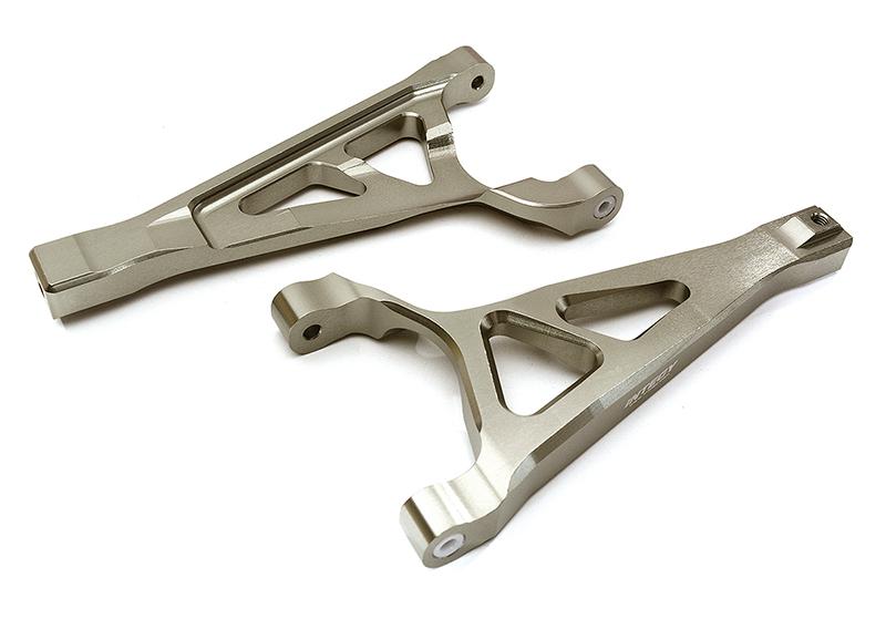 C28683GREY Machined Front Upper Suspension Arms for Traxxas 1/10 E-Revo 2.0 8631 8632 - Image 1